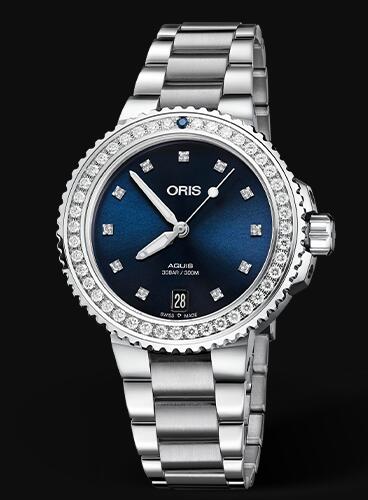Review Oris Aquis Date Diamonds 36.5mm Replica Watch 01 733 7731 4995-07 8 18 05P - Click Image to Close